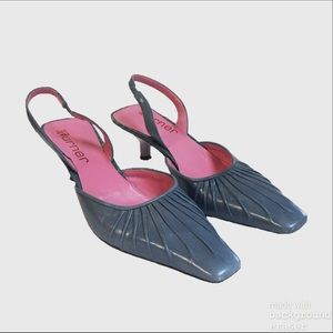 Eva Turner Pintuck Kitten Heels